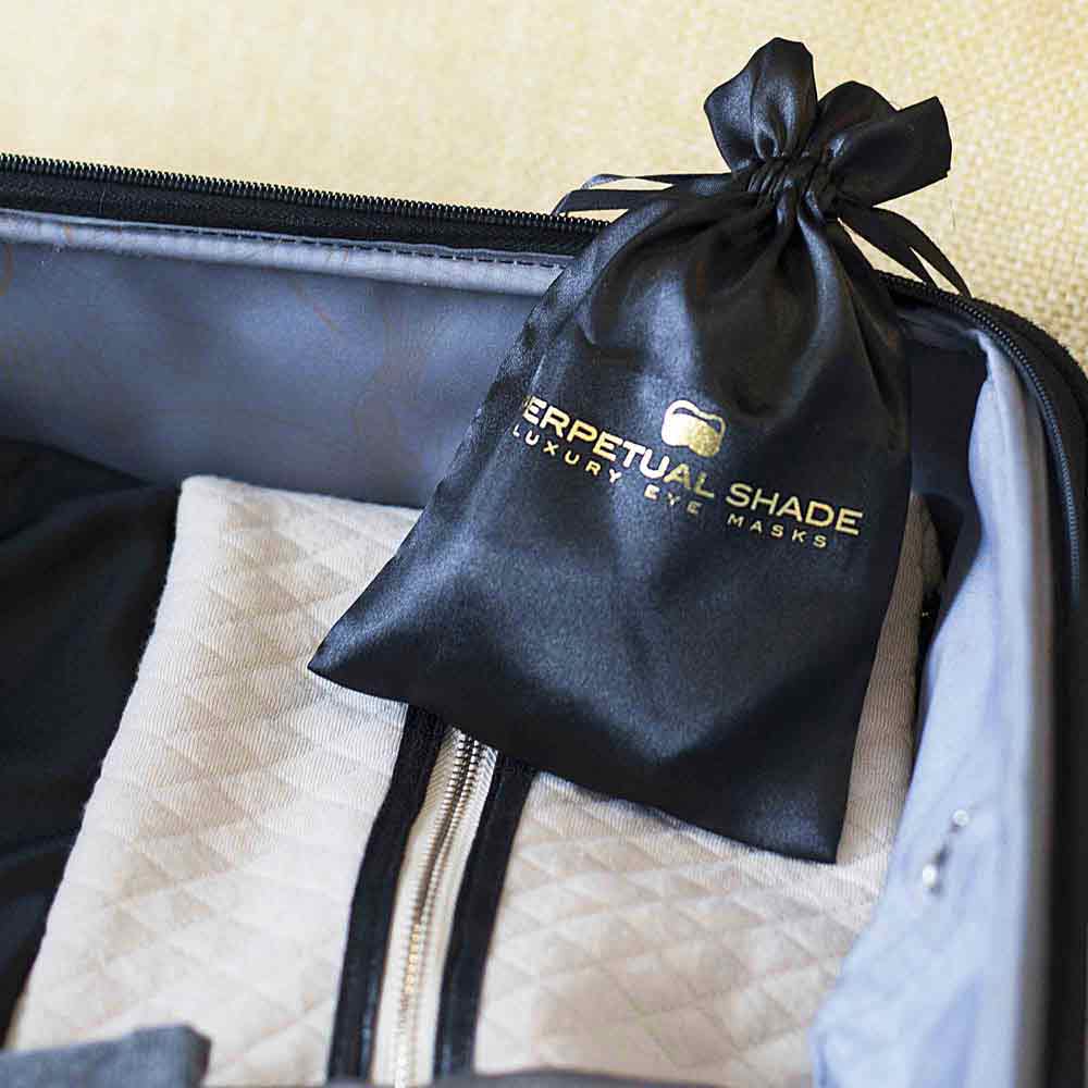 Dark Grey Silk Øyemaske